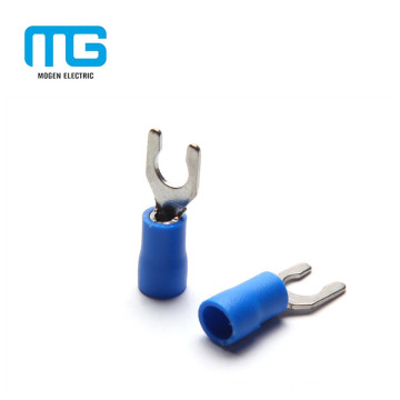 Whosale Blue Insulated PVC Copper Locking Spade Terminal With 1.5-2.5mm